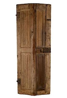 French 17th Century Linenfold Carved Oak Door