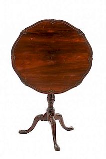 Chippendale Rosewood Tilt Top Table, 18th C.