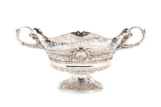 1902 London Sterling Silver Pierced Console Bowl