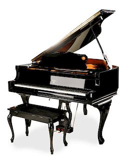 Weber Ebonized Baby Grand Piano w/Player Device