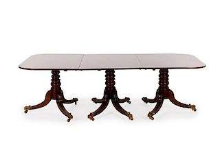 Regency Period Triple Pedestal Dining Table