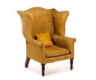 American Federal Period Wing Chair, Early 19th