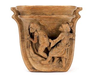 Medieval Carved Oak Misericord, 15th Century