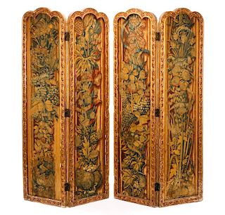 Pair of Two Panel Flemish Tapestry Floor Screens