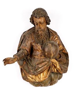 17th C. Spanish Giltwood Carving of God the Father