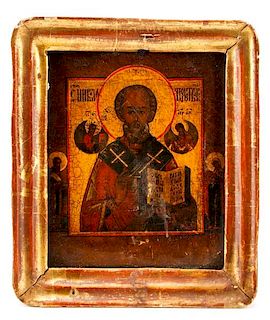 Russian Icon of Saint Nicholas, 19th Century