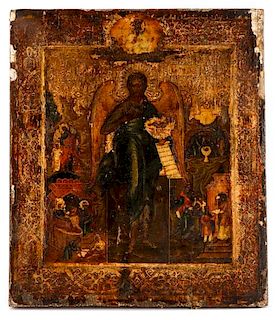 Russian St. John the Forerunner Icon, 19th C.
