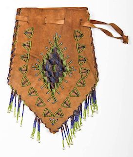 Plains Beaded Tobacco Pouch