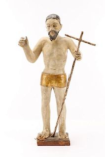 18th C. Spanish Colonial Santo Figure of Christ