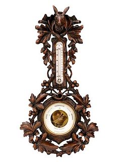 Black Forest Wheel Thermometer & Barometer