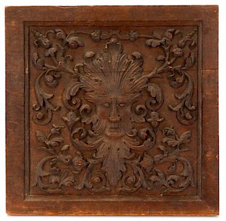 French 17th C. Architectural Carved Panel, Esus