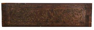 18th C. Carved Walnut Panel, Woodland Creatures