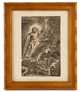 17th C. Galle Engraving for Breviary, Resurrection