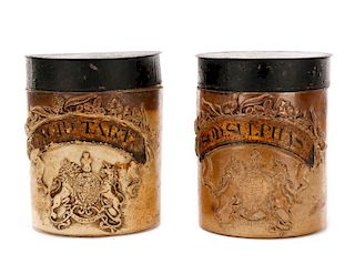 Pair of George IV Stoneware Apothecary Jars