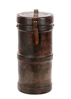 English WWII Leather Covered Explosives Case
