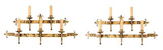 Pair, Gothic Style Bronzed Iron Candle Sconces