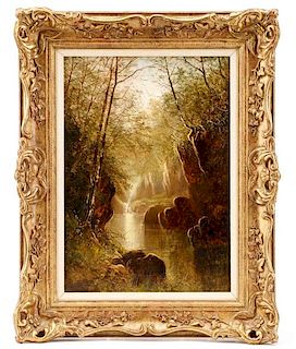 Thomas Henry Gibb Signed 1861 Landscape Oil