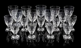 * A William Yeoward Glass Partial Stemware Service Height of water goblets 5 3/8 inches.