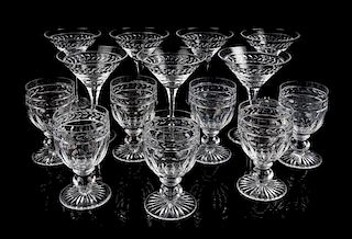 * A William Yeoward Glass Partial Stemware Service Height of coupes 6 7/8 inches.