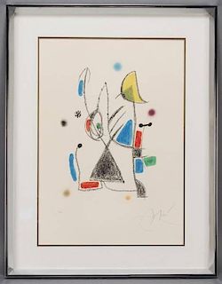 Joan Miró color lithograph from "Maravillas con