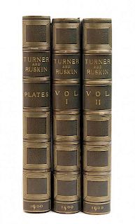 * (TURNER, J.M.W. AND JOHN RUSKIN) Turner and Ruskin. Ed. by Wedmore. London, 1900. 3 vols. Limited.