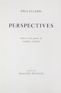 * (FLOCON, ALBERT) ELUARD, PAUL. Perspectives. Paris, 1949. Limited.