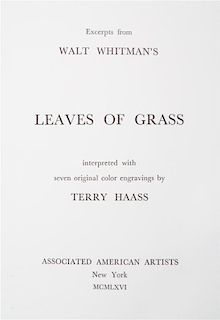 * (HAASS, TERRY) WHITMAN, WALT. Leaves of Grass. New York, 1966. Limited, signed.