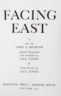 * (LEVINE, JACK) MICHENER, JAMES. Facing East. NY, 1970. Limited. Signed.