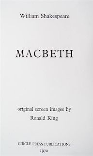 * (CIRCLE PRESS; KING, RONALD) SHAKESPEARE, WILLIAMS. Macbeth. Guildford, 1970. Signed, limited.