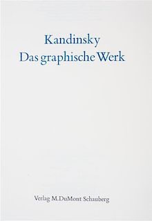 * (KANDINSKY, WASSILY) ROETHEL, HANS KONRAD. Kandisnky: Das Graphische Werk.  Munich, 1970.