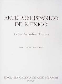 * (TAMAYO, RUFINO) Arte Prehispanico de Mexico. Mexico City, 1973. Signed, limited, finely bound by Fernando Lopez Valencia.