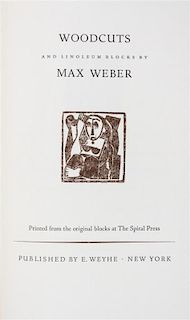 * WEBER, MAX. Woodcuts and Linoleum Blocks. NY, 1956. Limited, signed.