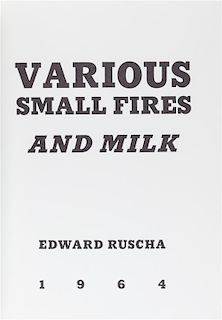 * RUSCHA, ED. Various Small Fires. Los Angeles, 1970.