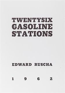 * RUSCHA, ED. Twentysix Gasoline Stations. Alhambra, CA, 1969. With three others imitating Ruscha's works (4 total)