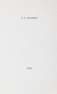 * ADAMSKI, HANS PETER. Two works: Nine objects that remind me of two faces [and] The Hope/Die Hoffnung. [s.l.], 1975, 1976.