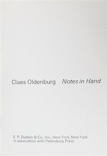 * OLDENBURG, CLAES. 2 works, Injun & Other Histories (NY, 1966) and Notes in Hand (NY, 1971).