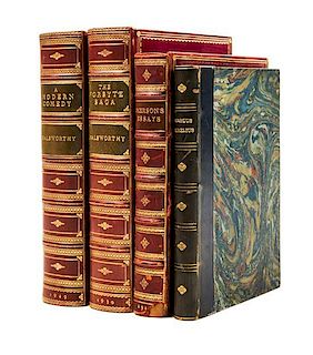 (BINDINGS). Four books bound by Sangorski and Sutcliff.