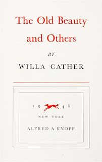 CATHER, WILLA . Two first editions. New York, 1940 and 1948.