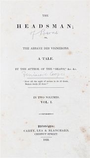 [COOPER (JAMES FENIMORE)] Two first editions, including The Water Witch and The Headsman.