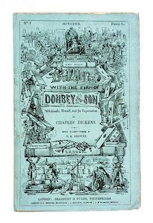 DICKENS, CHARLES. Dombey and Sons. London, 1846-48. First edition in original parts.