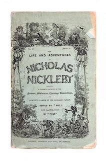 DICKENS, CHARLES. Nicholas Nickleby. London, 1839. First edition in original parts.