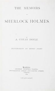 DOYLE, ARTHUR CONAN, SIR. The Adventures of Sherlock Holmes. London, 1892. [with] The Memoirs. London, 1894 (2 vols.)