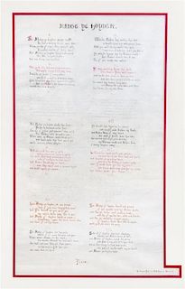 * FIELD, EUGENE. Manuscript poem "Madge ye hoyden". Dated and inscribed.