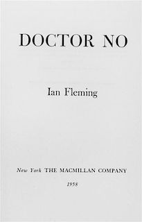 FLEMING, IAN. Doctor No. New York, 1958.