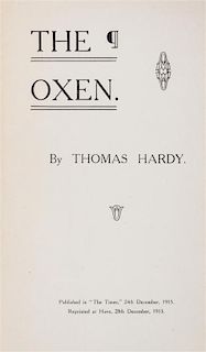 HARDY, THOMAS. A group of three pamphlets.
