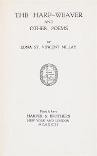 MILLAY, EDNA ST VINCENT. A group of six first editions.