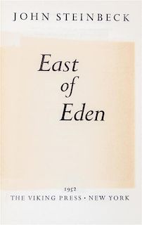 STEINBECK, JOHN. Two first editions, East of Eden [and] Winter of Our Discontent. NY, 1952, 1961.