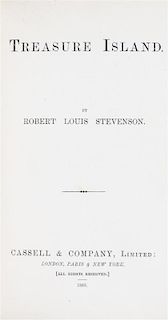 STEVENSON, ROBERT LOUIS. Treasure Island. London, 1883. First edition, first issue.