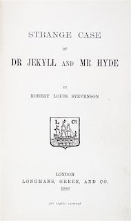 STEVENSON, ROBERT LOUIS. The Strange Case of Dr. Jekyll and Mr. Hyde. London, 1886. First English edition.