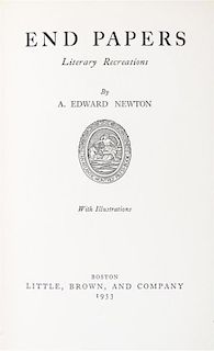 NEWTON, EDWARD A. Collection of signed books, letters and pamphlets. (28 items total)
